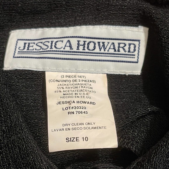 Jessica Howard 2-Piece Set Black Jacket + Maxi Dress Womens Sz 10 .01:S1396 - Picture 7 of 11